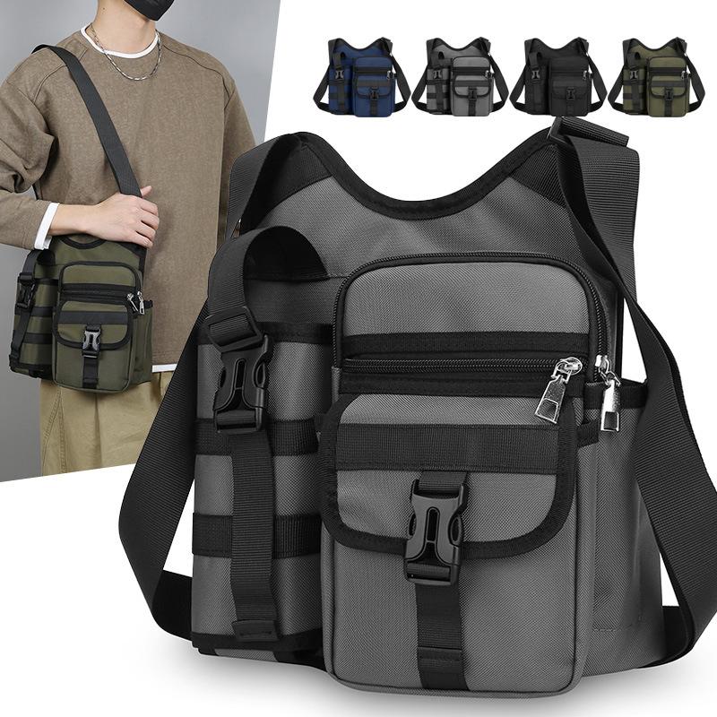 Outdoor Shoulder Bag Men's Water Kettle Umbrella Crossbody Bag Large Capacity Mobile Phone Bag