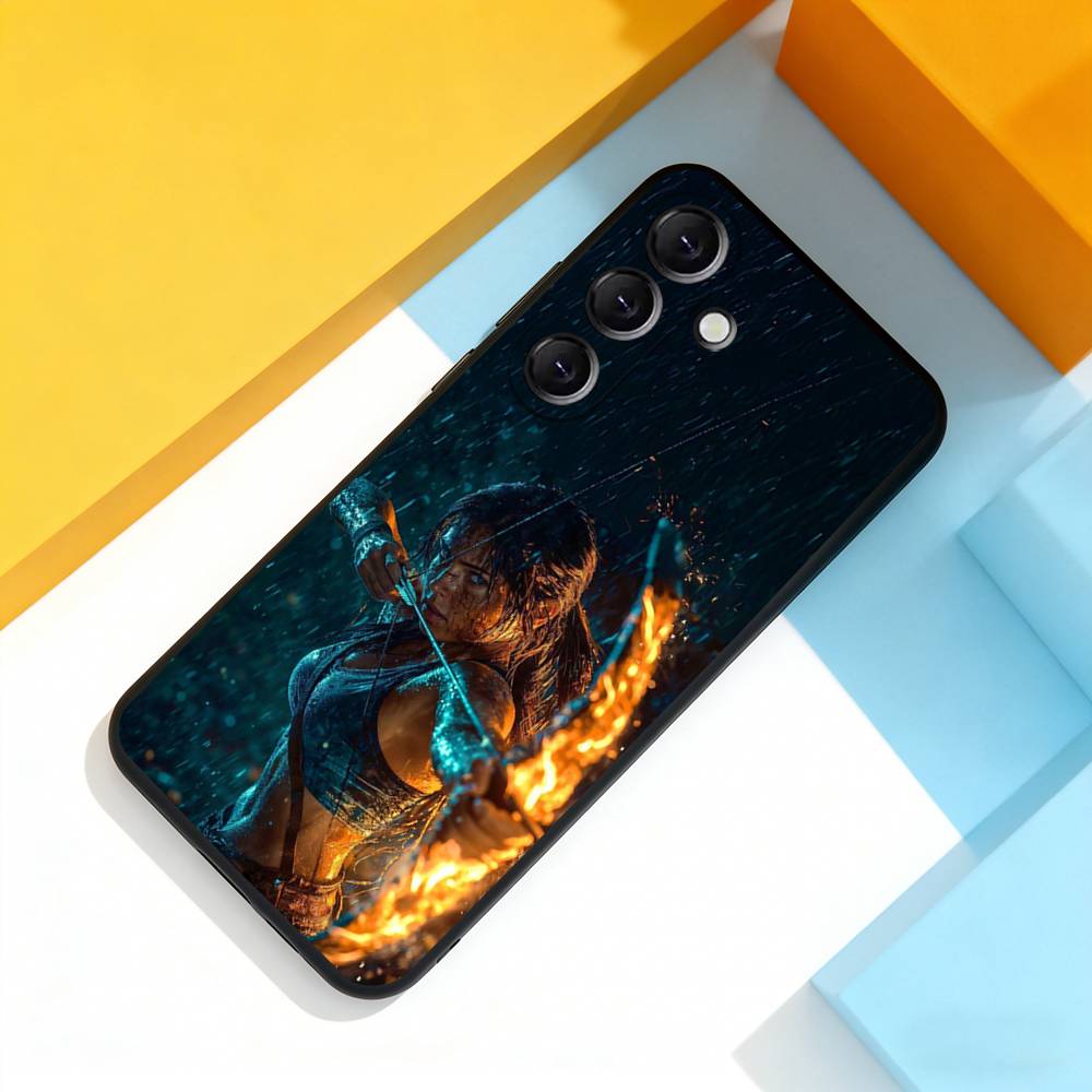 

L-Lara C-Croft Cool For Samsung Galaxy A 73,72,51,53,52,71,22,5G,Note,J7,8,9 Soft Black Cover Phone Case Samsung a535g
