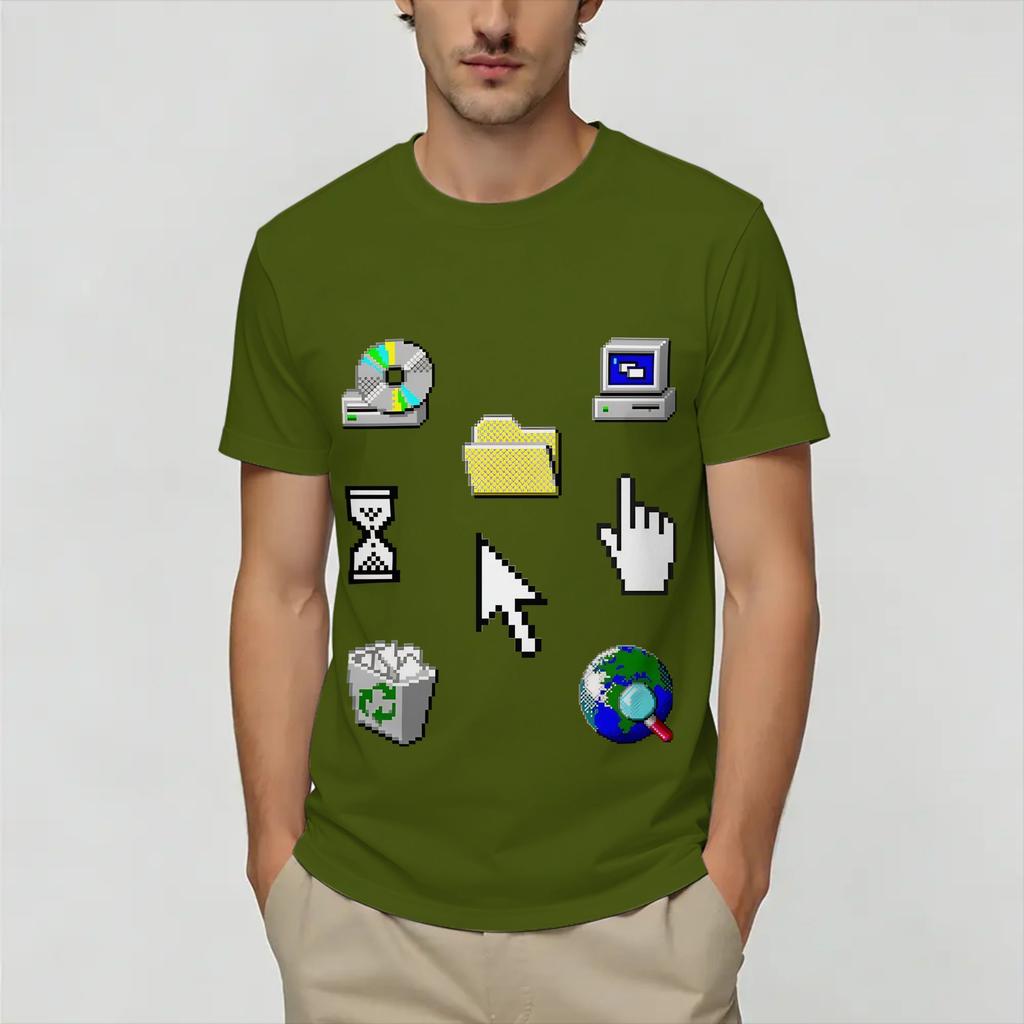 Novelty Frutiger Aero World Vaporwave TShirt Unisex Round Collar Pure Cotton T Shirts Short Sleeve Tee Shirt Summer Clothing