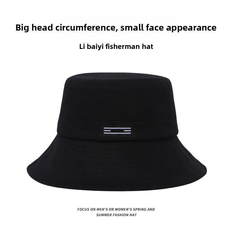 Cotton Fisherman Hat For Men Women Sun Protection Large Brim Summer Fashion Sun Hat With Letter Embroidery