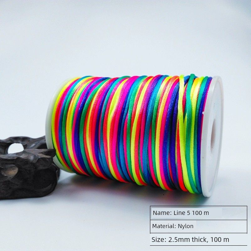 

DIY Red Hand Strap Dragon Boat Festival Necklace King Kong Five-Color Line Color/5 Line 100 m