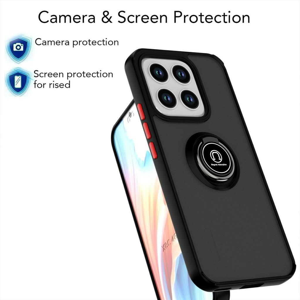 For Honor X8c 4G Case Ring Holder Kickstand TPU+Acrylic Phone Cover