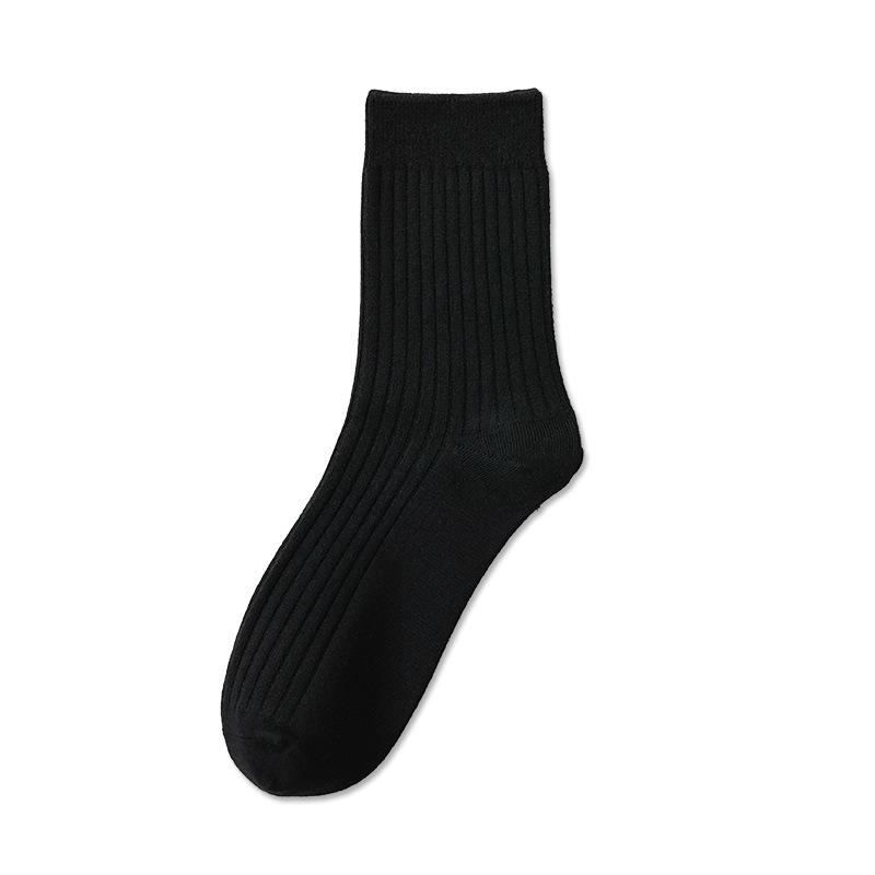 

Men s Autumn and Winter Thick Warm Solid Color Wool Tube Socks 1 pair чорний