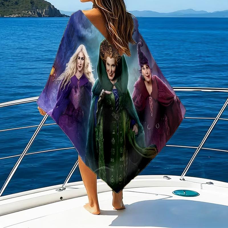 Pocus Halloween Magic Quick-Dry Microfiber Beach Towel Super Soft & Absorbent for Bath, Beach, Travel  Bath Time Accessory, Fan gifts
