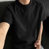 Men Crew Neck Short Sleeve T Shirt With Stitched Panel Slim Fit Casual Daily Tops