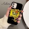 Funny Caution Tape Danger Phone Case for iPhone 11 12 13 14 Pro Max Mini XR XS SE 2020 6S 7 8 Plus Samsung Galaxy S21 S22 Cover