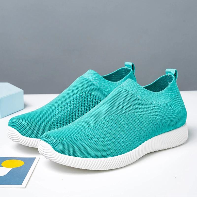 Sneakers Damenschuhe Vulkanisierte Plateauschuhe Flache Chunky Sneakers Socken Damen Sneakers Slip On Tennis Damenschuhe Frau