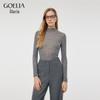 GOELIA Women's Winter Soluble Wool Semi-High Collar Sweater