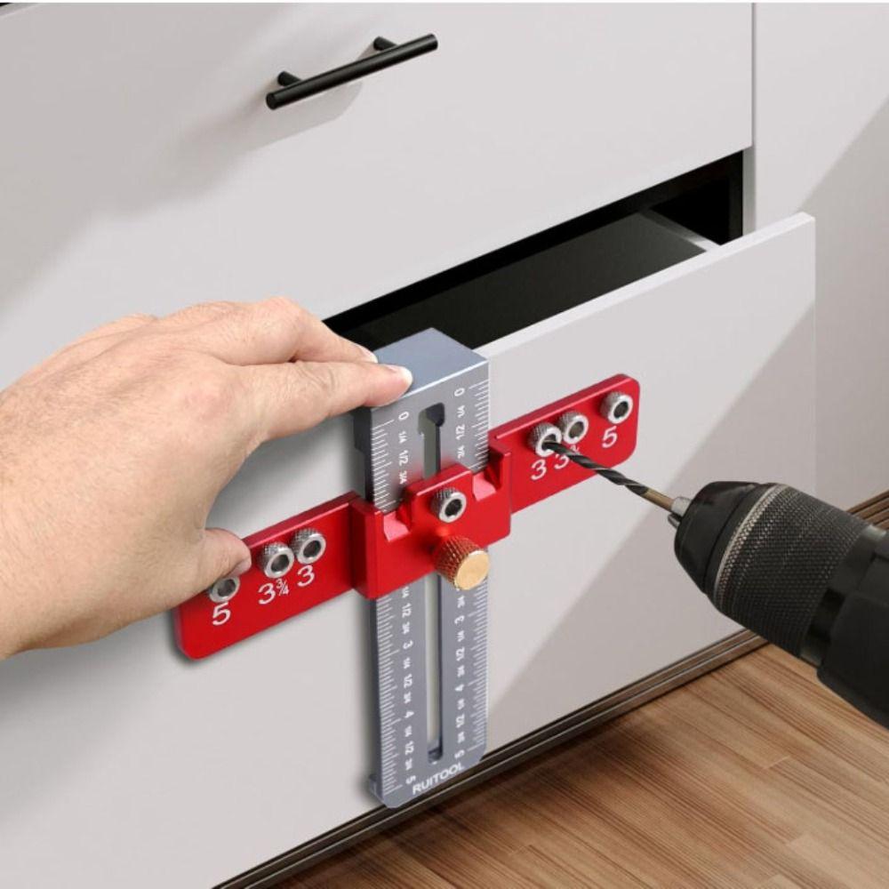 Fast Hole Punch Locator Adjustable Punch Locator Portable Drill Guide Drawer Installation