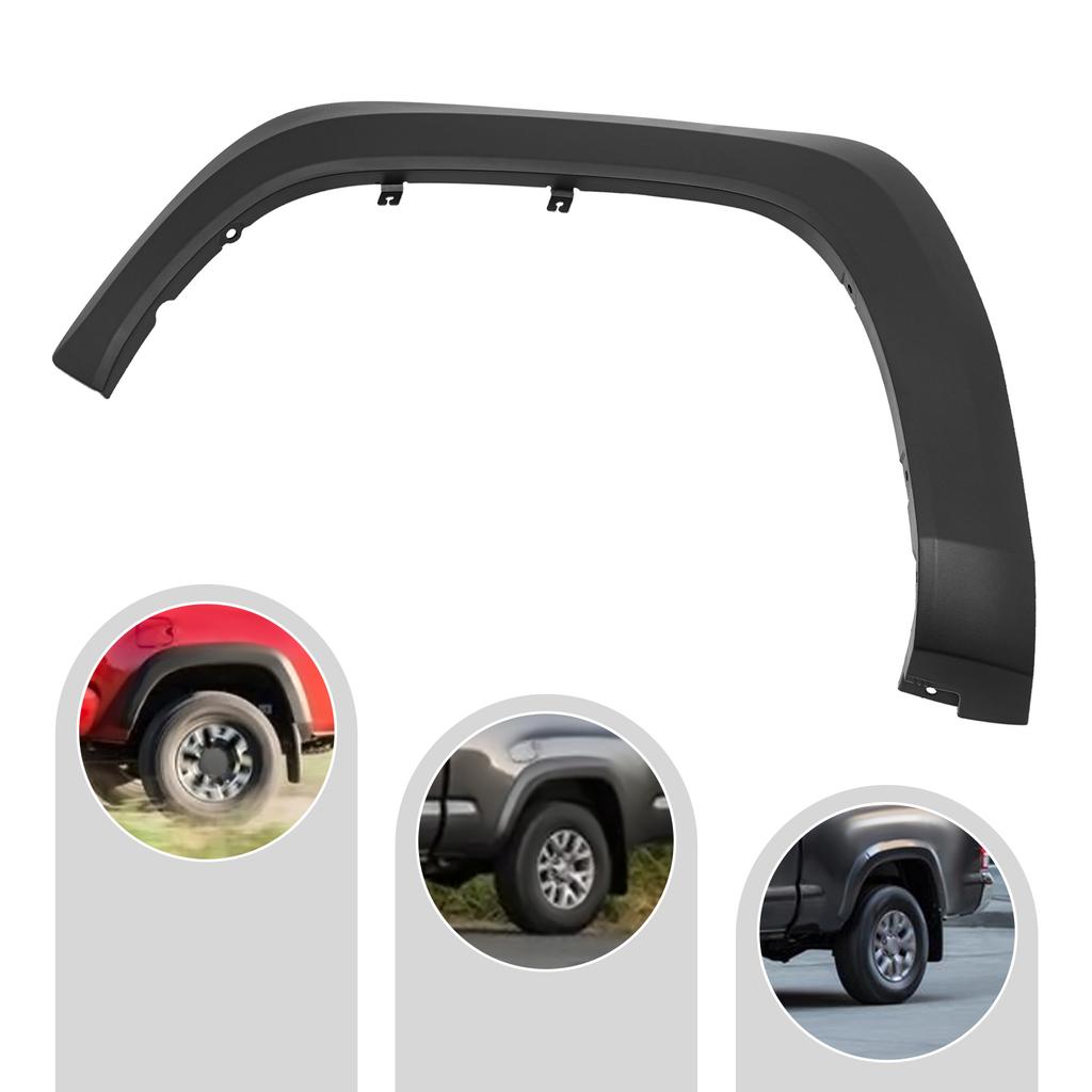 2016-2025 Toyota Tacoma Ornament Aripă Spate Stânga, Material PC Acoperire Arc Roată, Accesorii Exterioare Ornament Aripă Spate Stânga