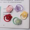 Non-Damaging Knitted Flower Hair Ties – Candy Colors for Babies & Girls