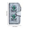 Creative Alien Print Long Wallet Large Capacity PU Leather Multi Card Slot Fashion Leisure Zipper Wallet