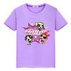 T Shirt for Kids Powerpuff Girls Print Tee 100%Cotton  Anime Short  Kawaii Tops Pride Tshirt Y2k Boy Girl Clothes