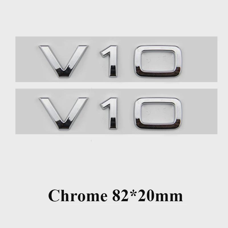 3d ABS bilbokstaver V10 V8T V6T-logo Bilskjerm-sideemblem-merkemerke for A6 C7 S4 A4 B7 SQ7 R8 S8 S6-klistremerketilbehør