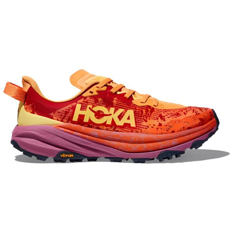 HOKA ONE ONE Slip Resistant, Abrasion Resistant, Lightweight Low top Running Shoes Women's Red Orange Sneakers 1147832SRBT