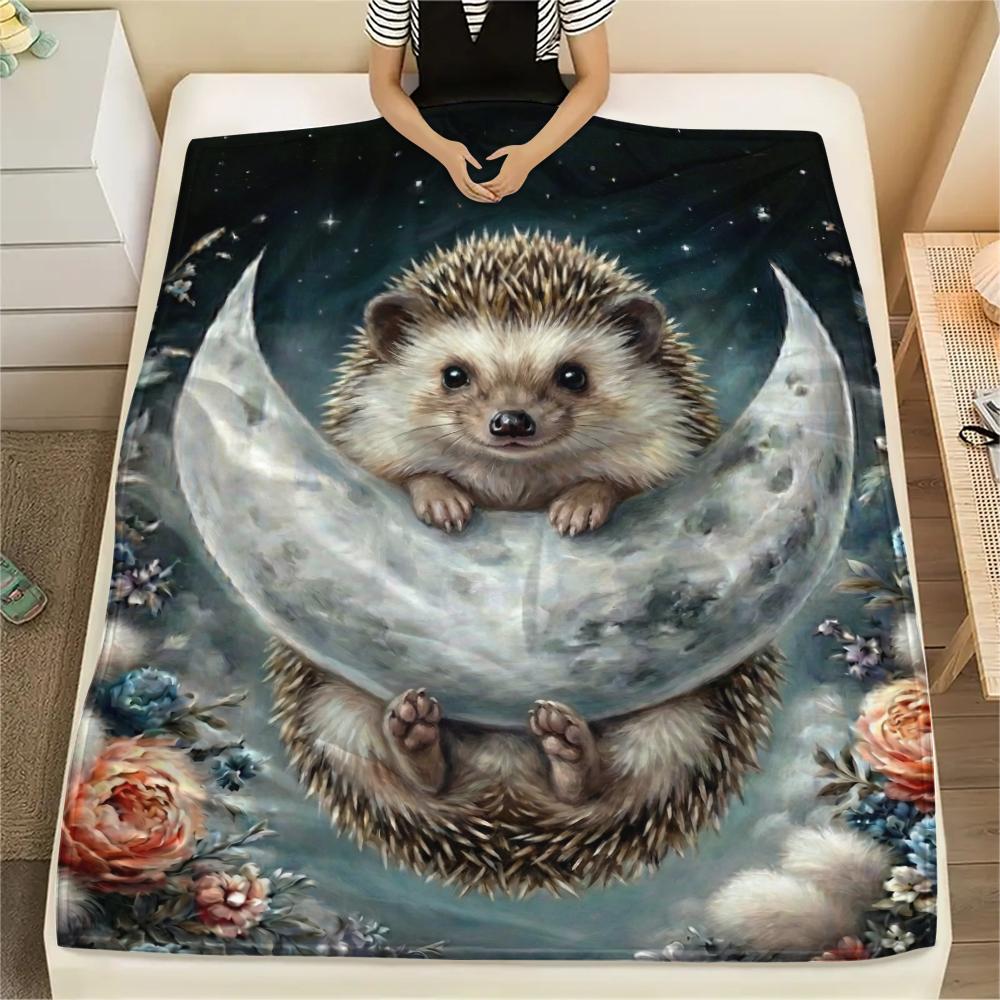 1Pc Cute Animal Print Flannel Blanket, High quality Comfortable for All Seasons, Home Decor, Warmth and Comfort, Perfect for Christmas Gifts 27
