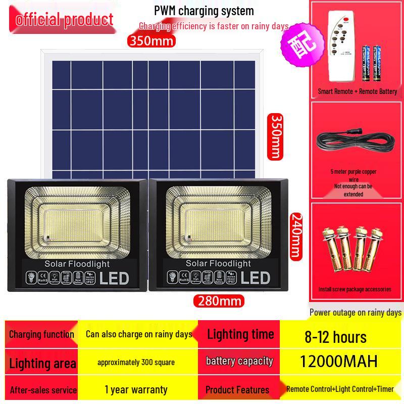 **Waterproof Super Bright Solar Courtyard Entrance Light**
