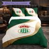 Real Betis Fußball 3-teiliges Bettwäsche-Set Weiches Bettbezug-Set mit Kissenbezügen Bedrucktes Schlafzimmer-Deko-Set für Zuhause