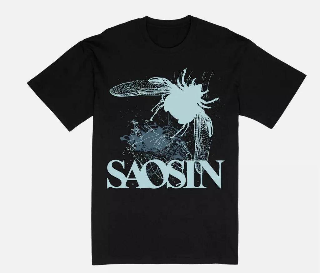Maglietta Nera Unisex in Cotone Saosin Band Tutte le Taglie