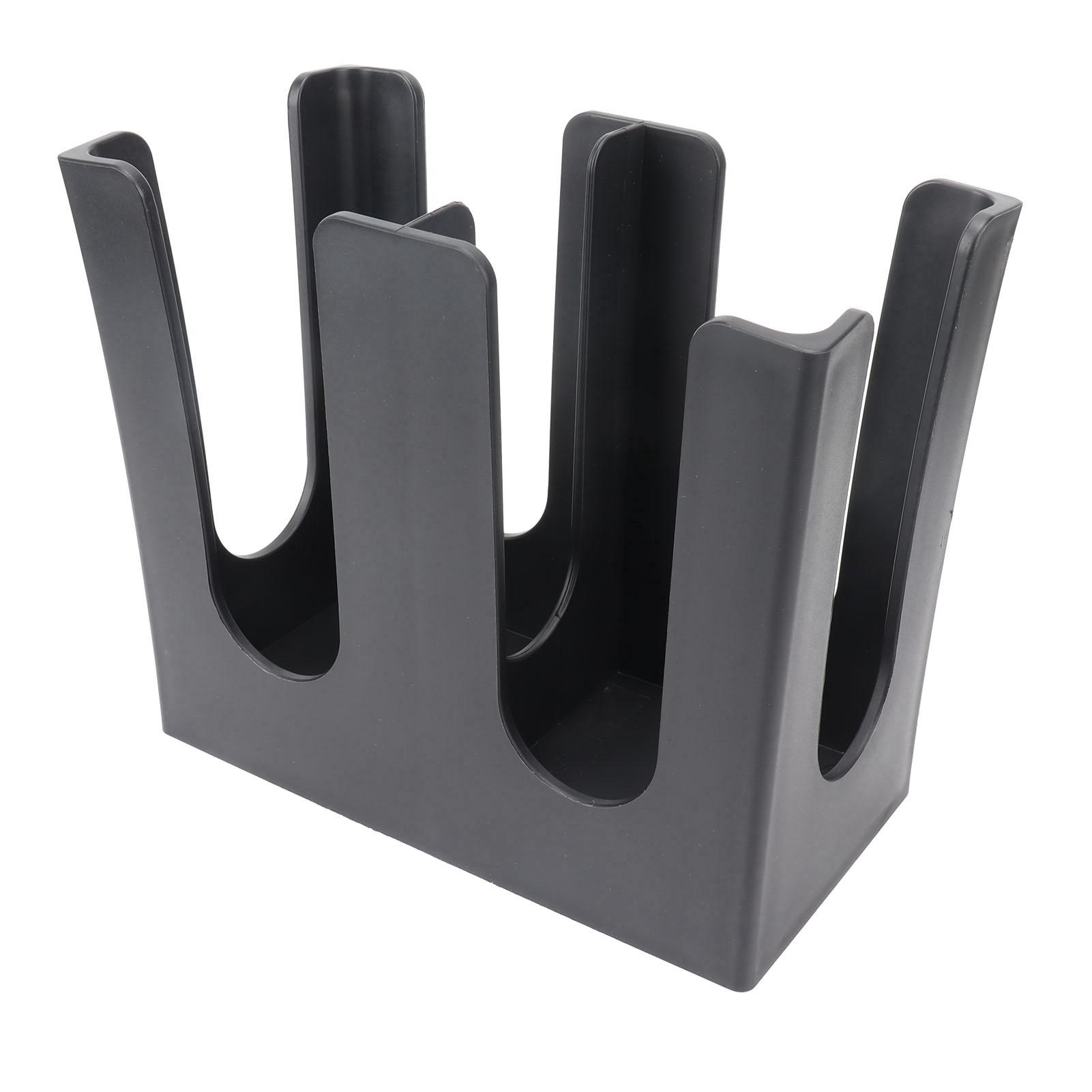 

Cup and Lid Holder Plastic Straight 2 Compartments Black Paper Cup Holder Organizer for Disposable Cup Tea Shop
