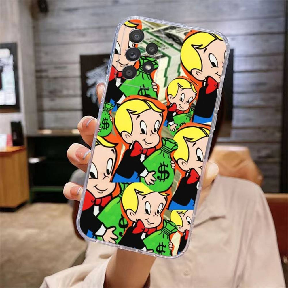 

Cute R-Richie Rich Phone Case For Samsung Galaxy A,71,70,52,51,40,31,50,50S,30S,21S,12,10,Note20ultra Transparent Cover samsunga50
