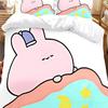 New 3D Print Asleep Cute Asamimi Square Bedding Set,Girls Adult Single Twin Queen Size, Duvet Cover Pillowcase Bedding