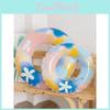 Xiaolu Ins Extra Large Thickened Watercolor Flower Swim Ring Adult Inflatable Swimming Ring Portable Swimming Equipment Armpit Ring