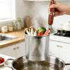 12CM Stainless Steel Pasta Strainer Reusable Pastas Noodle Filter Baskets Hanging Hook Noodle Strainer Frying Serving Basket