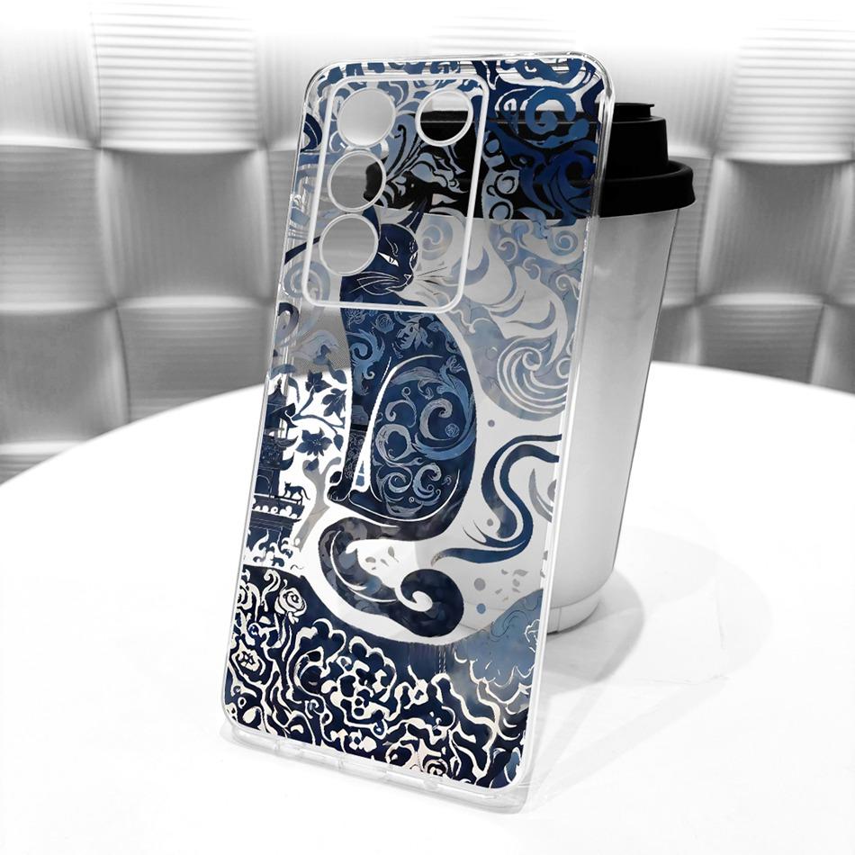 For Vivo V27 V27Pro Cute Flower Butterfly Cat Painted Case For Vivo V 27 V27 Pro V2230 V2231 Soft Silicone TPU Phone Cases