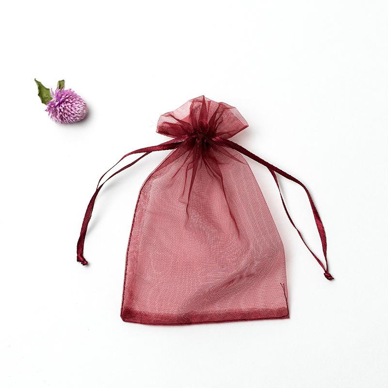 50/100PCS/Lot Organza Gift Bags for Jewelry, Multi-color Drawstring Bags, Wedding, Christmas, Candy Gifts, Jewelry Packaging