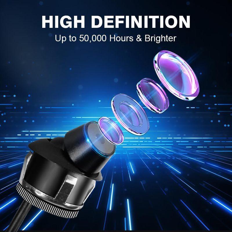 2PCS Car Rearview Mirror Welcome Lamp Blade Light Carpet Projection Lamp Laser Beam Carpet Lamp Universal