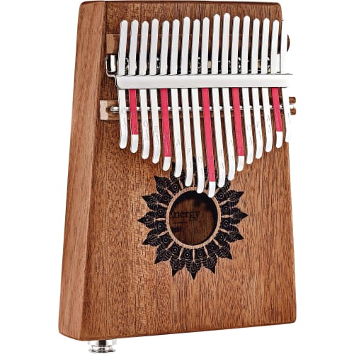 MEINL Sonic Energy Collection Electric Kalimba with Soundhole Pickup, Mahogany, 17 Keys, C Major Scale, PKL1708H (Includes Case, Bag, Cloth, and Tunin