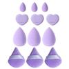 12/9pcs Makeup Sponge Puff Set Triangular Powder Puffs Mini Finger Powder Puffs Cosmetic Foundation Sponges Make Up Accessories