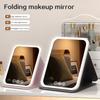 Miroir de Bureau LED 3 Couleurs pour Maquillage avec Lumière Femmes Filles Portable Écran Tactile Miroir de Toilette Lumière d'Appoint pour Maison Chambre à Coucher