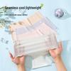 7A Seamless Antibacterial Ice Silk Mid-Waist Briefs for Women with Mulberry Silk Crotch
