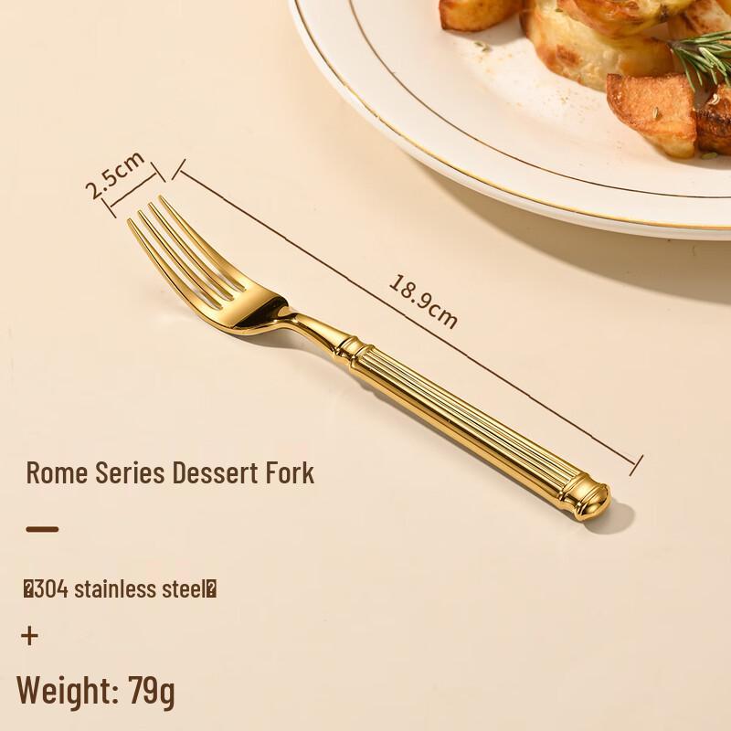 

WA Forged 304 Stainless Steel Roman Column Dessert Fork