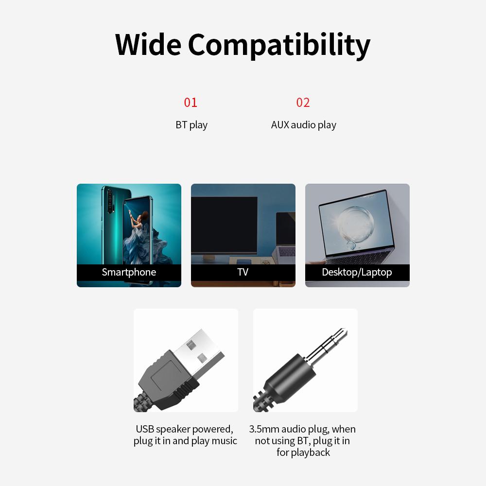 E 350BS BT Speaker High Fidelity Computer Audio Speaker Multifunctional 4D Stereo Loudspeaker Computer Desktop Speaker