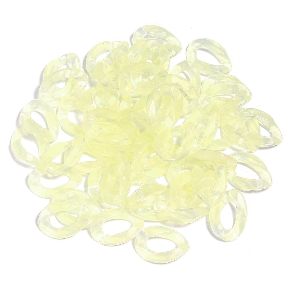 50pcs/lot Acrylic Twisted Chain Links Candy Colored Bracelet Connector Clasps For DIY Handmade Exquisite Earrings Accessories