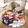 1pc Haikyuu!! Anime Volleyball Team Round Carpet  Office Chair Mat, AntiSlip Rug for Home Decor, Seasonal Gift, Suitable for Office, Living Room