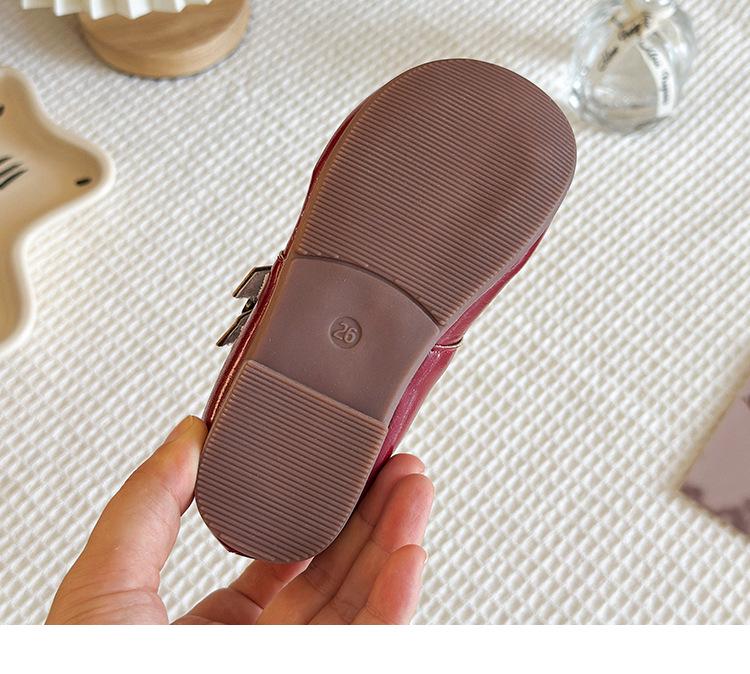 2025 Spring/Autumn Girls' Soft Sole Princess Leather Shoes