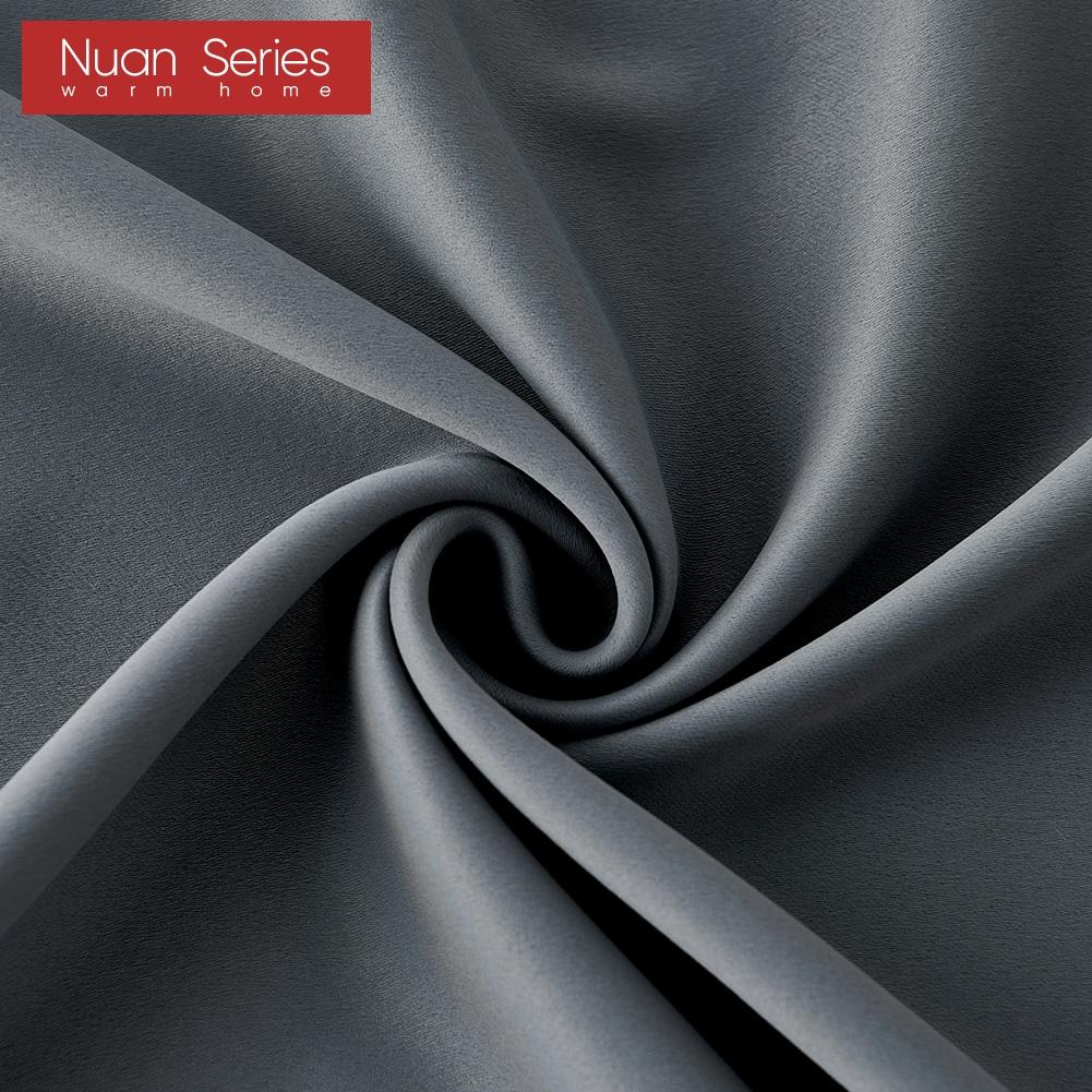 1PC Nuan Series 70-80% Blackout Dark Gray Blackout Curtains and Pure White Lace Sheer Double Layered Curtains for Living Room Bedroom Home Decoration