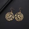 Stainless Steel Horus Eye Earrings Vintage Celtic Knot Hanging Earrings Women's Trendy Jewelry Gifts