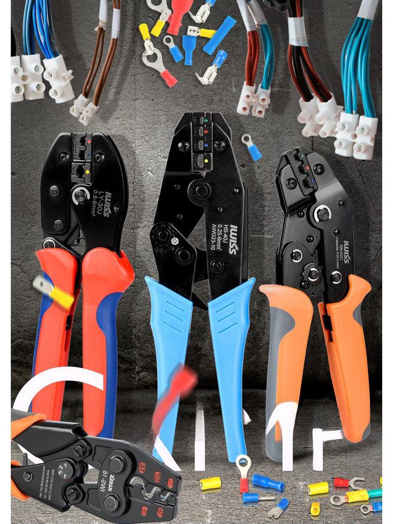 SV Pre-Insulated Terminal Crimping Pliers LY-30J for Copper Y/U Fork Cold-Pressed Terminals HS-40J