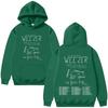 Weezer Band Tour 2026 Hooide Moda Uomo Donna Hip Hop Felpe con Cappuccio alla Moda Manica Lunga Abbigliamento Oversize Casual Felpa con Cappuccio