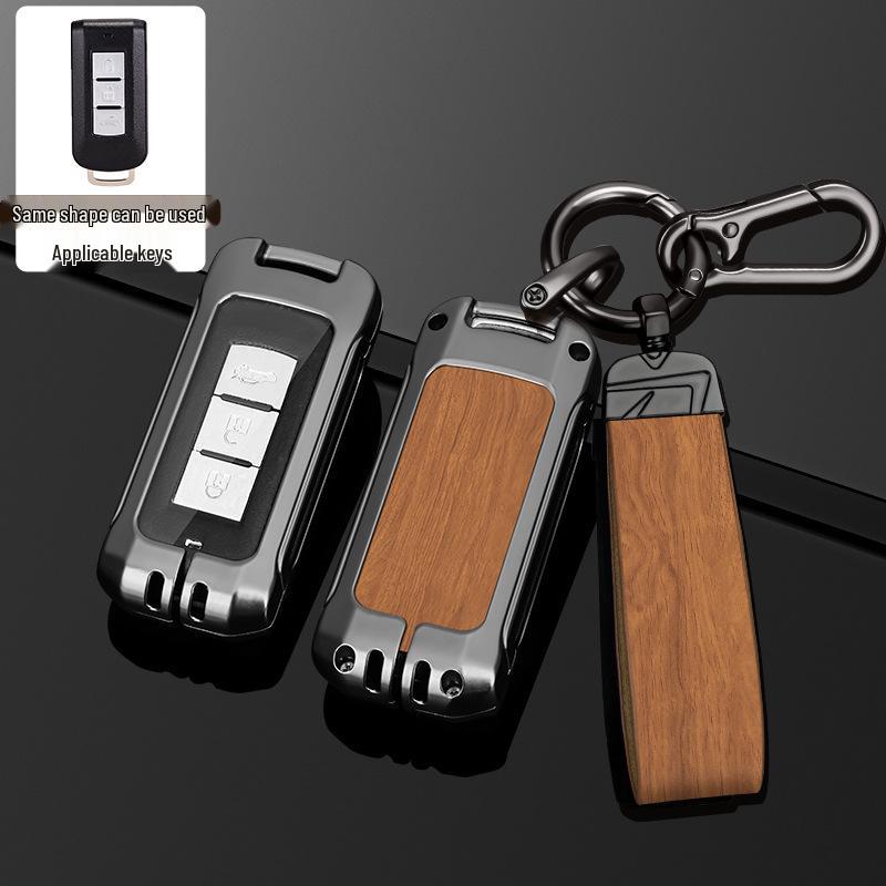 Mitsubishi Outlander 2021 Metallschlüsselhülle mit Schnalle - Vollschützende Schale