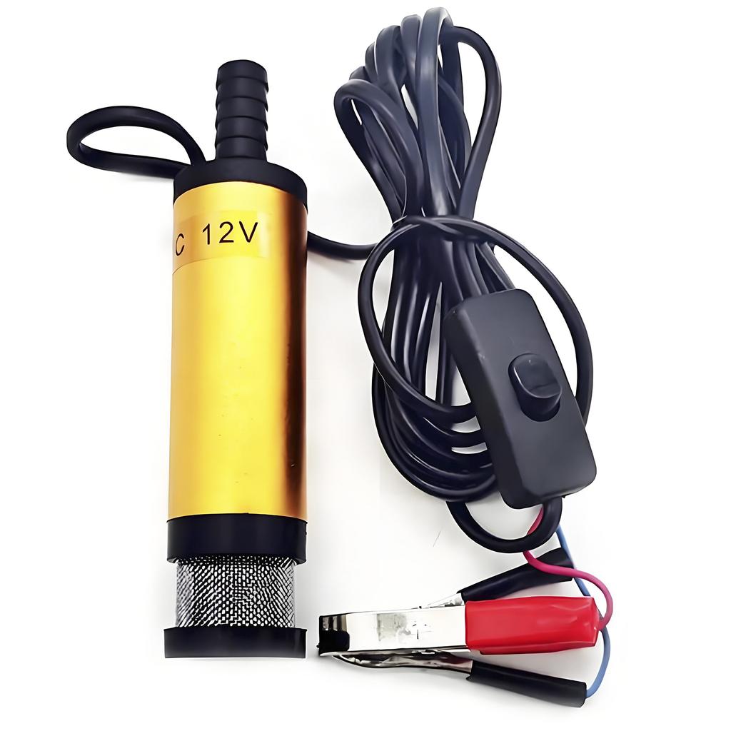 12V Aluminum Alloy Shell 0.3m³/h Delivery Pump Automatic Pump Portable DC Submersible Electric Pump Automotive Electric Fuel Pum