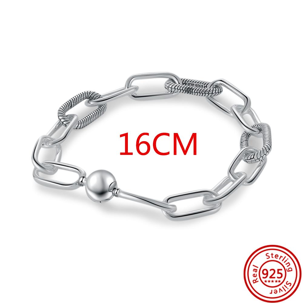 Me Ring S925 Sterling Silber Perle Runder Verbinder Charm Doppelarmreif Passend für Original Me Gliederkette Armband Schmuck