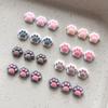 10Pcs 3D Plush Mini Cat Paw Nail Art Charms Velvet Resin Nail Art Decoration Cartoon Diy Manicure Salon Party Winter Girls Gift