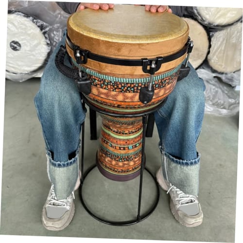 Vaguelly African Drum Stand, Practice Shelf, Drum Holder, Djembe Stand, Percussion Instrument Supplies, Drum Hardware Mount, Percussion Instrument Par