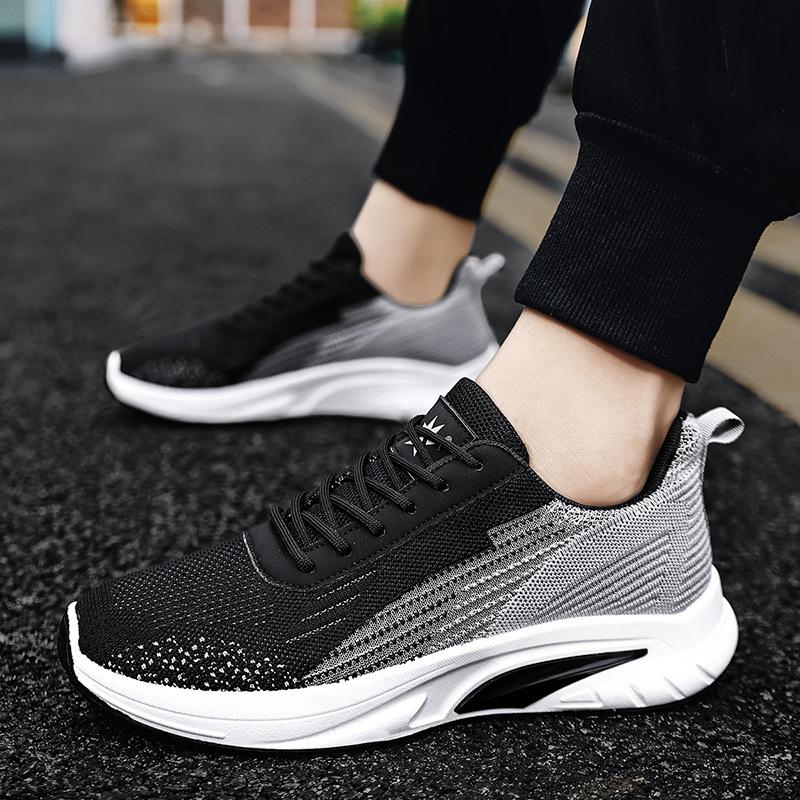 Summer new soft-soled sports and leisure shoes running shoes breathable fly-woven shoes travel shoes wear-resistant shoes